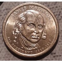 1 доллар 2007 D США 4й президент Джеймс Мэдисон