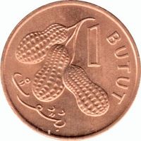 Гамбия 1 бутут 1974 UNC
