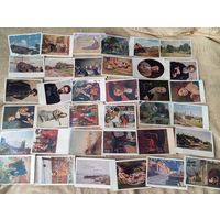 Открытки живопись репродукции портреты и другое 100 штук