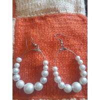 Серьги большие нарядные модные