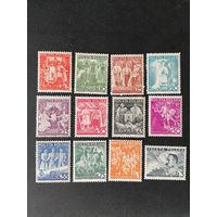 Польша 1938 Неполная серия марок серии "20 лет Польской Республике" (чистые* на некоторых есть наклейки или следы от наклеек) Mi.331-341,343 каталог 25.00 евро