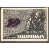 Нотгельд 50 пфеннигов 1921 год. Штавенхаген. Веймарская республика