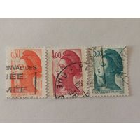 Три марки серии "Свобода" (Liberty) за 1982 год