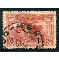 Австралия - 1931г. - авиация, авиапочта, земной шар - 1 марка - гашёная [Mi 95]. #3-WB-85-A-1