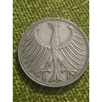 Фрг 5 марок 1957 г G ( редкий год, малый тираж 652 т )