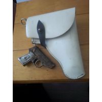 Кобура под ПМ белая и пистолет указка.