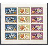 Космос. Исследования Марса. Венгрия. 1972. 1 малый лист б/з. Michel N 2739-2740 (45,0 е).