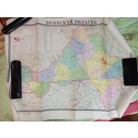 Карта Брянской области 1983 года .