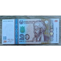 Werty71 Таджикистан 20 сомони 2018 UNC банкнота Врач Абу-Али-ибн-Сина Авиценна Гиссарская крепость