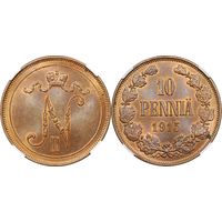 10 пенни 1915 ННР MS 63 BN