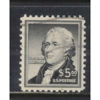 США 1954 Знаменитые американцы и памятники Гамилтон Стандарт Концовка#675А.