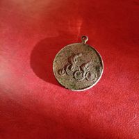 Редкая медаль царизм велосипедный спорт без чистки медь