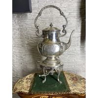 Шикарный чайник бульотка. самовар серебрение Европа много Лотов с рубля