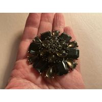 Брошь Цветок металл под бронзу Германия винтаж