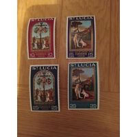 Сент Люсия серия марок 1968 г. Пасха.