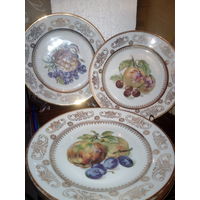 ТАРЕЛОЧКИ С ФРУКТАМИ ГДР ДИАМЕТР 19СМ.