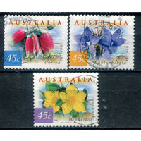 Австралия - 1999г. - цветы - 3 марки - гашёные. #3-WB-101-KS-4