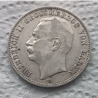 Баден 3 марки 1908 с блеском