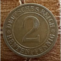 Монета 1 рейхспфенниг 1928 год. Веймарская республика. Монетный двор Берлин. С рубля без МЦ.
