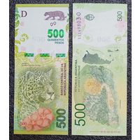 500 песо Аргентина обр. 2016 г. UNC