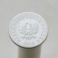 Польша 50 грошей 1949  Алюминий