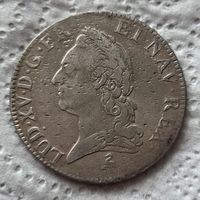 Франция экю 1771 старый бюст Людовик XV