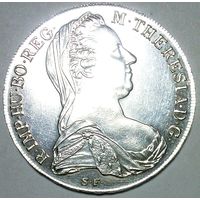 РАСПРОДАЖА!!! - АВСТРИЯ 1 талер 1780 год "МАРИЯ ТЕРЕЗИЯ" серебро - ШТЕМПЕЛЬНЫЙ БЛЕСК!