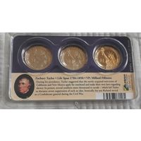 1 доллар 2009 США Все 3 двора P D S. 12й президент Захари Тайлор UNC