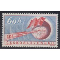 Чехословакия, 1959, Космос, Луна-2, Кварт, M: 1152, 1,4e, ** , К1 207