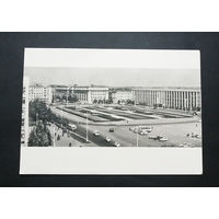 Минск. Площадь Ленина. Белоруссия. Виды городов. Пейзажи. 1969 год. Чистая #0188-V2P94