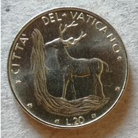 Ватикан 20 лир, 1974 год, KM# 120