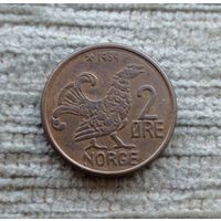 Werty71 Норвегия 2 эре 1959 Глухарь птица