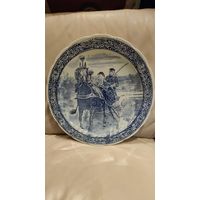 Настенная тарелка Делф, Delfts Royal Sphinx, огромная.