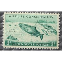 1956  Охрана дикой природы : "Королевский лосось "США