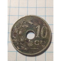 10 сантимов Бельгия 1923 год