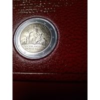 2 евро 2024 Ватикан. Блистер. Юбилейные. 750 лет со дня смерти Фомы Аквинского. С рубля. (16)