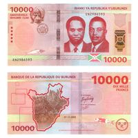 Бурунди 10000 франков 2022 год UNC