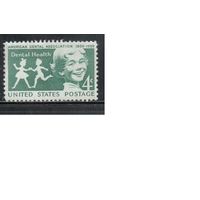 США-1959, (Мих.761),  *  (без клея) , Медицина, Стомотология (одиночка)