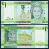 Джерси 1 фунт 2010 - 2018 год, UNC