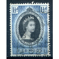 Британские колонии - Бермуды - 1953г. - коронация королевы Елизаветы II - 1 марка - полная серия, гашёная [Mi 129]. #2-Bc-34-A-1