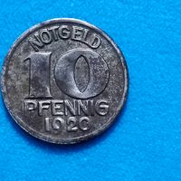 10 пфенниг(1920г.) г.Галле-ан-дер-Заале. Супер сохран!Расспродажа!