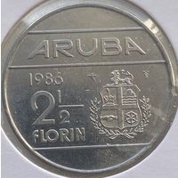 Аруба 2,5 флорина 1986 г. В холдере