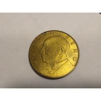 ЖЕТОН МЕДАЛЬ ФИНЛЯНДИЯ КАРЛО ЮХО СТОЛЬБЕРГ ПЕРВЫЙ ПРЕЗИДЕНТ 1960 ТОМПАК  2