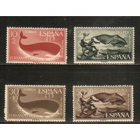 Испанские Колонии-1960(Мих.188-191) , ** , Морская Фауна, Киты (полная серия)