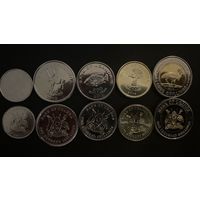 Уганда Набор 5 монет 2008 - 2012 год UNC