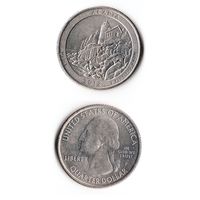 25 центов США 2012 Национальный парк Акадия (Мэн)  P