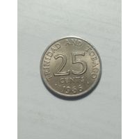 Тринедад и Тобаго 25 центов 1966 года .