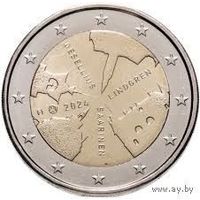 2 евро 2024 Финляндия Архитектура UNC из ролла