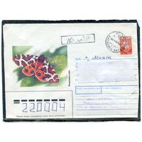 Беларусь. ХМК. Конверт п.п. Провизорийю Бабочка. Гашение Бигасово, Витебской области 1993