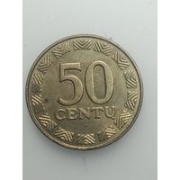 Литва 50 центов 2000 года .